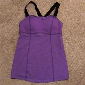 Lululemon purple adjustable workout top